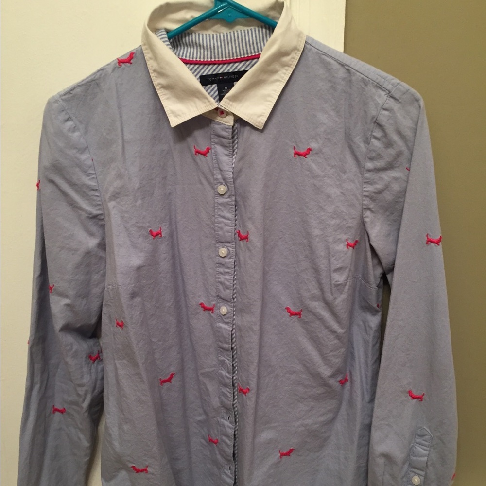 ASO Lydia Martin Basset Hound button down